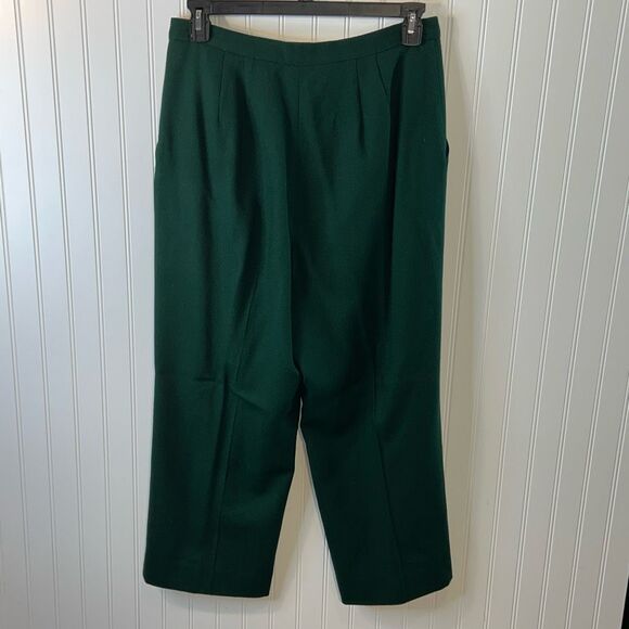 Kasper Vintage Wool Dress Pants Womens Size 14 Green Lined Classic Office Attire - Picture 4 of 7